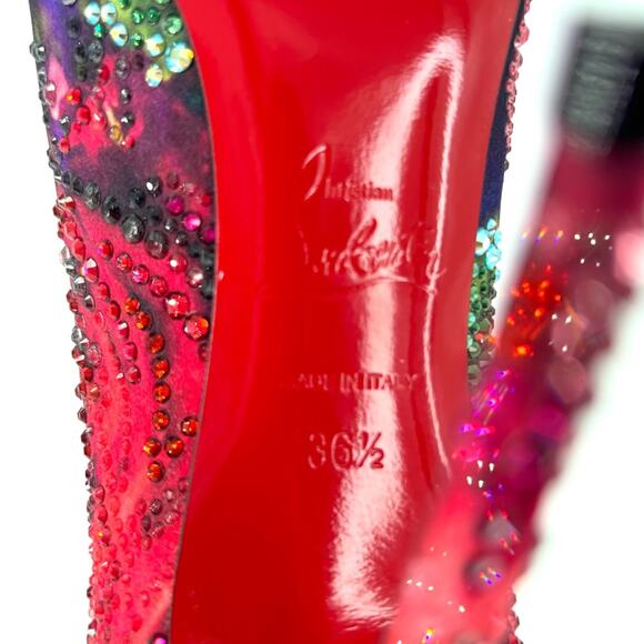 NIB Christian Louboutin Kate Max Roses Strass 100 Crystal Embellished Pumps 36.5 - Picture 8 of 8